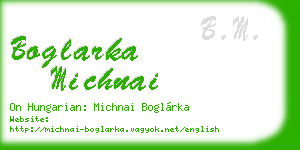boglarka michnai business card